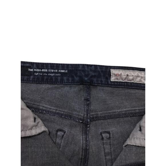 AG Antropologie Tthe Stevie High Rise Slim Straight Ankle Blue Jeans Size 29 - Picture 12 of 12